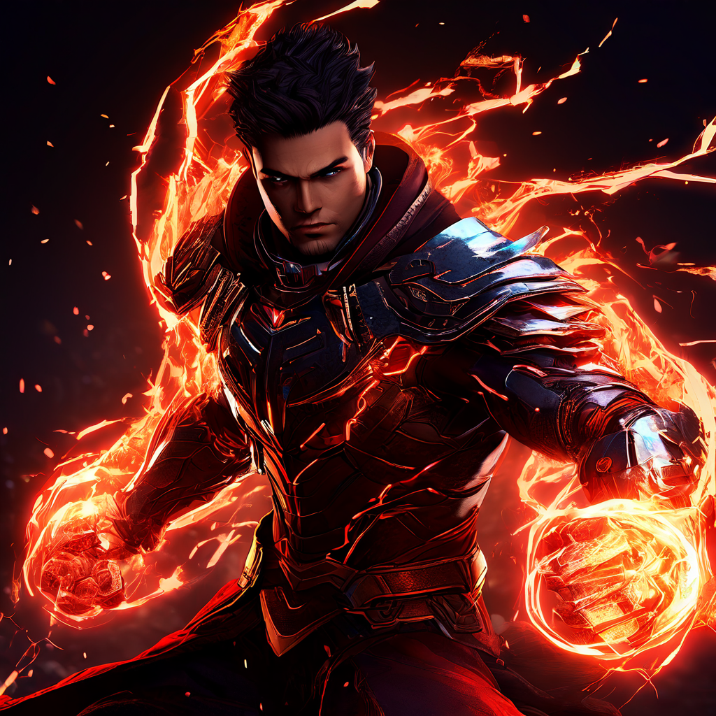 디지털 전사가 화면에 격렬하게 스크롤되는 빛나는 스크립트 명령어와 함께 무한 자동 연속 공격을 발동하는 사이버펑크 액션 장면을 담은 이미지입니다.