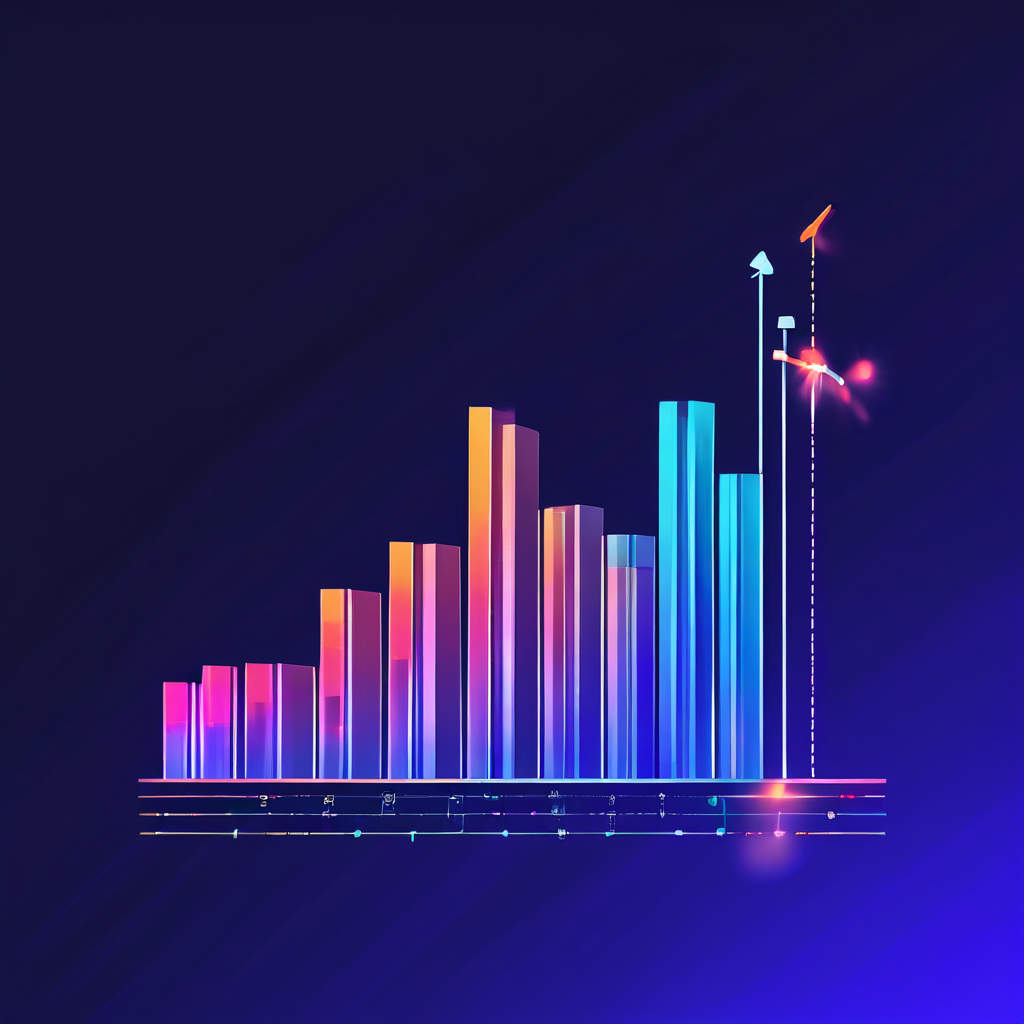 장벽 낮추기, 데이터 분석, 수익 흐름이라는 세 가지 핵심 기둥이 서로 연결되어 최종적으로 상승하는 매출 차트로 이어지는 과정을 보여주는 인포그래픽 형태의 분석 그래프입니다.