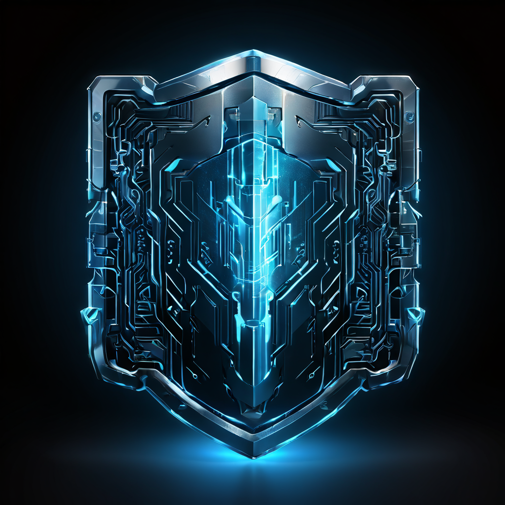 사이버 위협으로부터 시스템을 보호하기 위해 컴퓨터에 강제로 설치되는 필수 디지털 방어막 아이콘으로, 중요한 보안 업데이트나 강력한 보호 솔루션의 적용을 상징합니다.