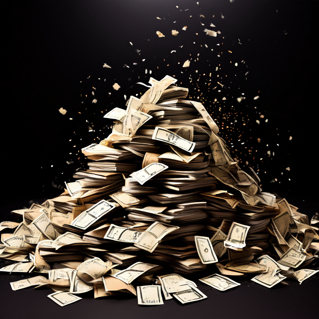 통신사 보상 포인트가 먼지로 변해 사라지는 모습으로, 시스템 설계 결함으로 인한 포인트 소멸 문제를 상징적으로 표현한 이미지입니다.