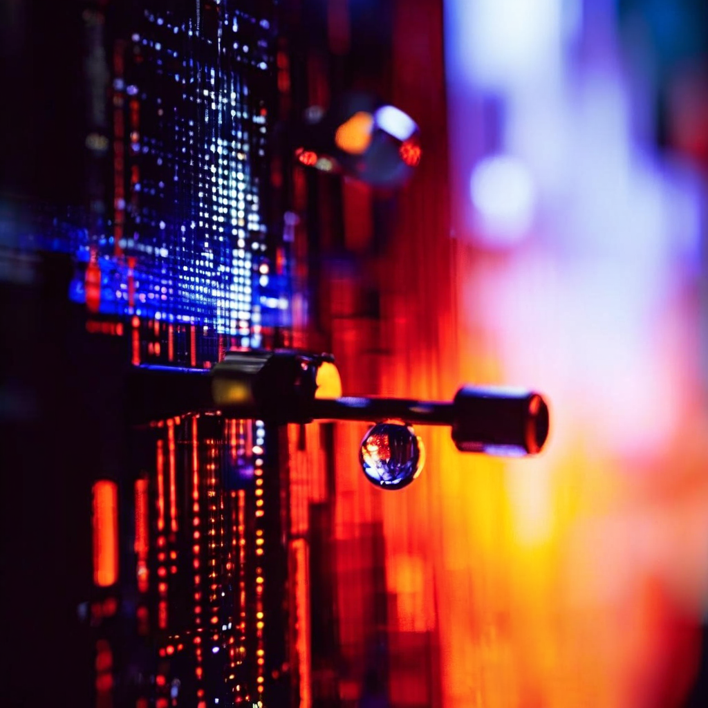 고화질 동영상 재생 중 화질이 갑자기 저하되어 픽셀화와 블러 현상이 발생하고 디지털 아티팩트가 나타나는 순간을 보여주는 이미지입니다.