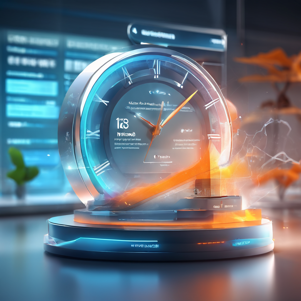 Abstract digital platform illustration showing timestamp and payment status divergence, with connected cloud data layers in a...