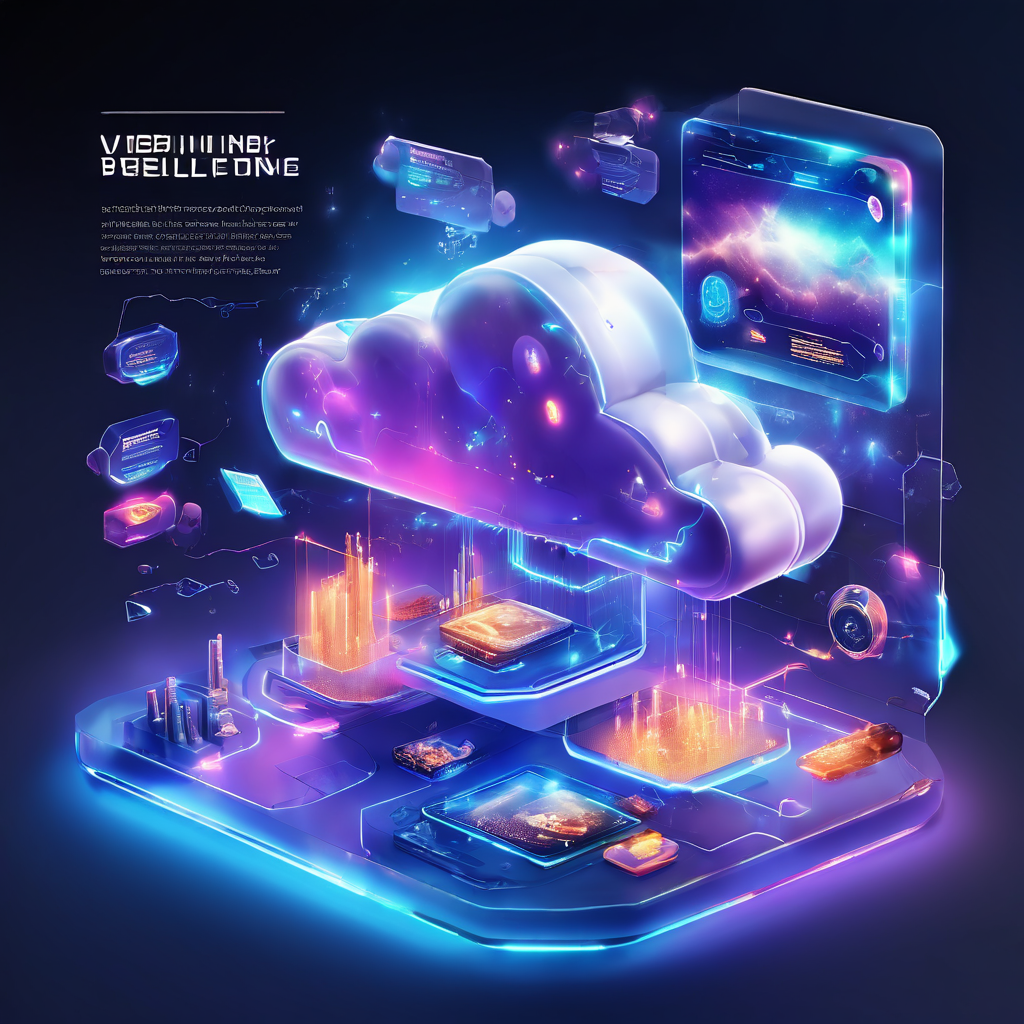 Abstract digital service platform showing layered cloud and data flows representing volatility in online slot game information...